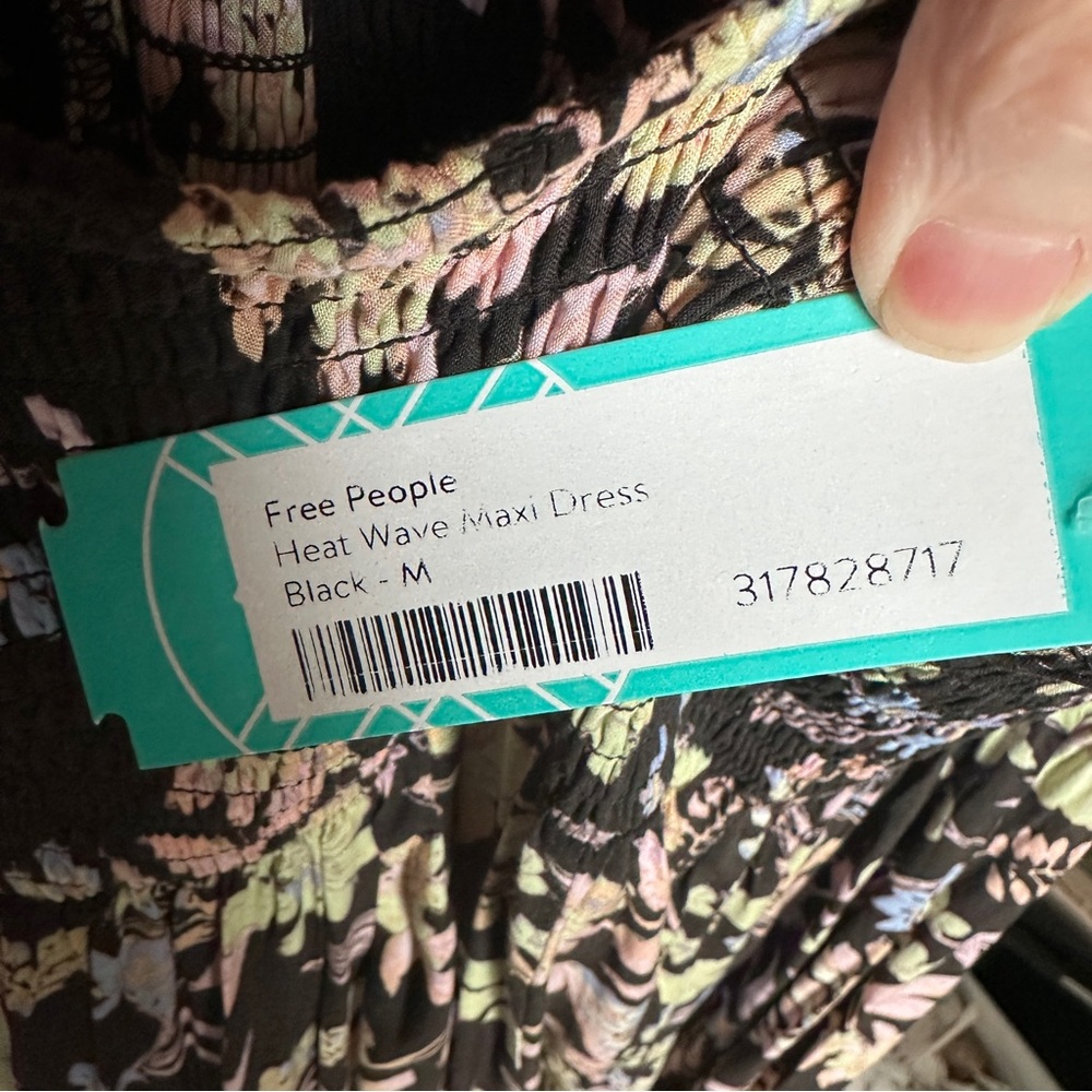 Free People Heat Wave Floral Print High/Low Dress Midnight Combo NWT Size Medium - Picture 4 of 15